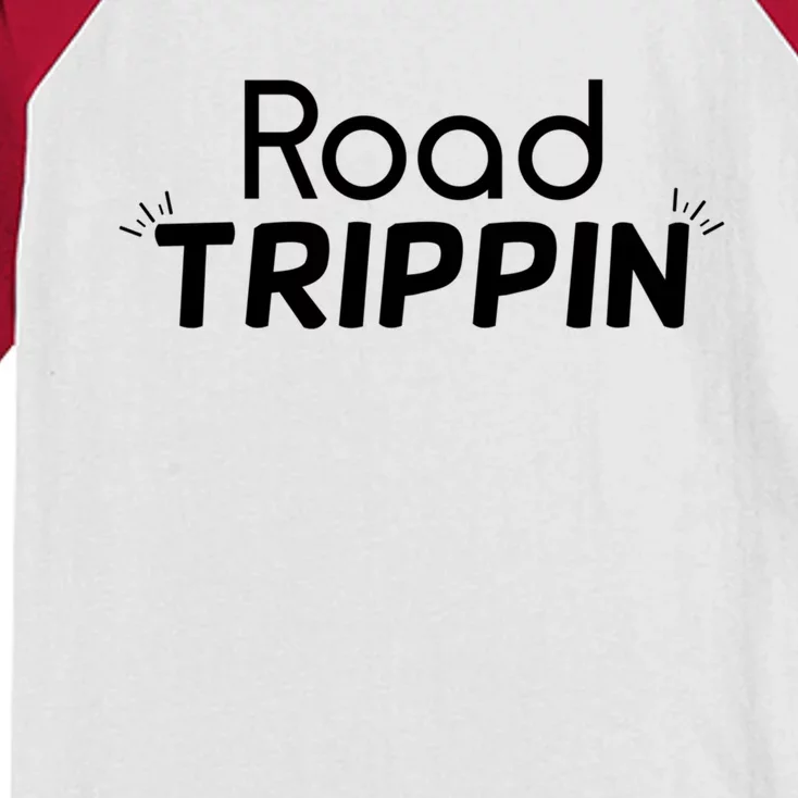 Funny Cool Sarcastic Driving Gift Road Trippin Gift Kids Colorblock Raglan Jersey