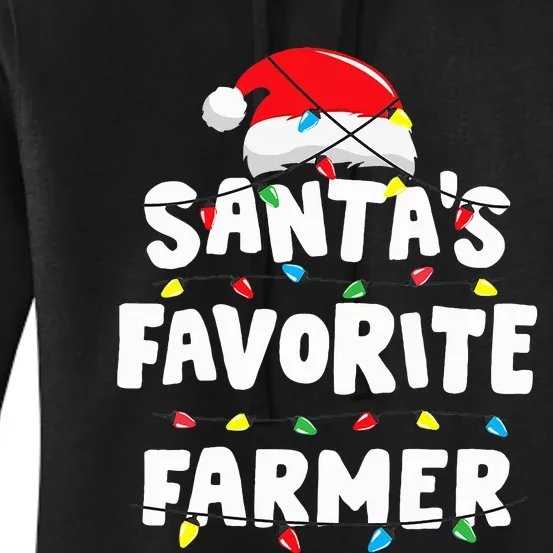 Farmer Christmas Santa's Favorite Funny Gift Xmas Women's Pullover Hoodie