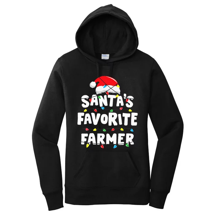 Farmer Christmas Santa's Favorite Funny Gift Xmas Women's Pullover Hoodie