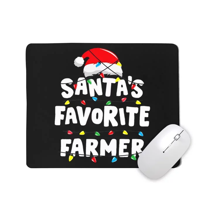 Farmer Christmas Santa's Favorite Funny Gift Xmas Mousepad