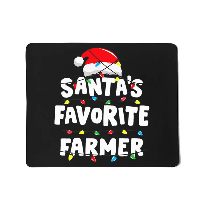 Farmer Christmas Santa's Favorite Funny Gift Xmas Mousepad