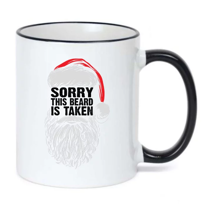 Funny Christmas Sorry This Beard Is Taken Santa Claus Black Color Changing Mug