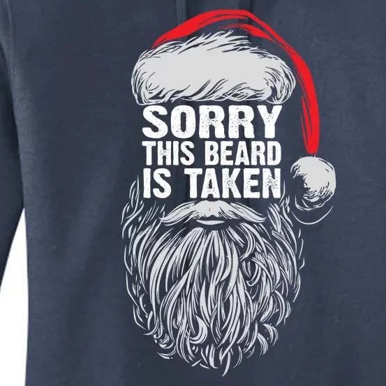 Funny Christmas Sorry This Beard Is Taken Santa Claus Women's Pullover Hoodie