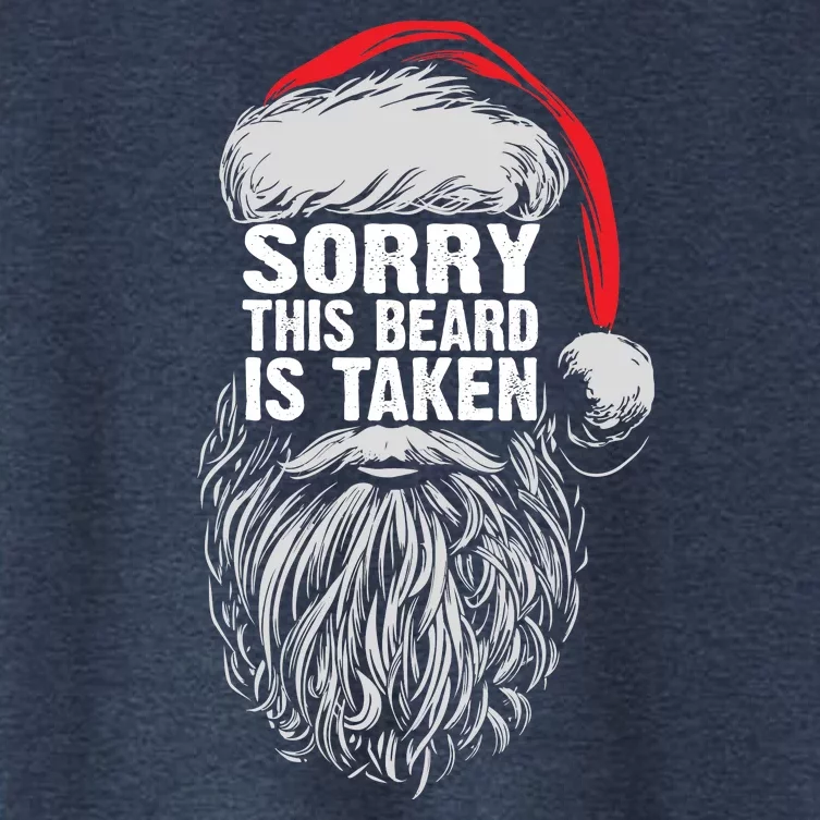 Funny Christmas Sorry This Beard Is Taken Santa Claus Women's Crop Top Tee