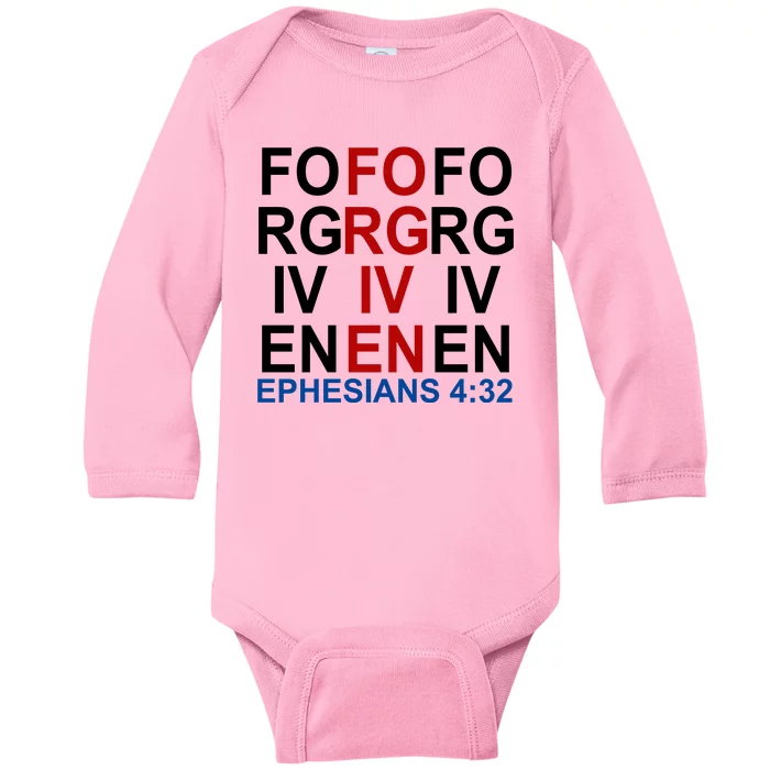 Forgiven Christian Saying Baby Long Sleeve Bodysuit