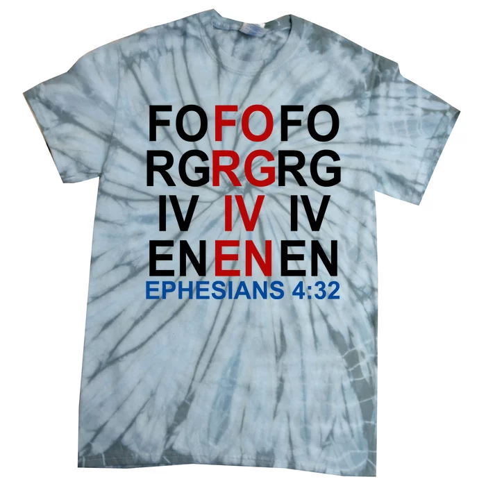 Forgiven Christian Saying Tie-Dye T-Shirt