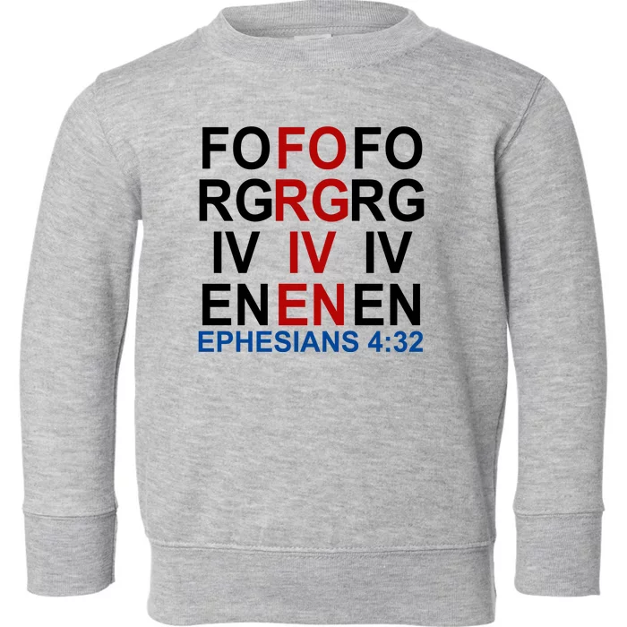 Forgiven Christian Saying Toddler Sweatshirt