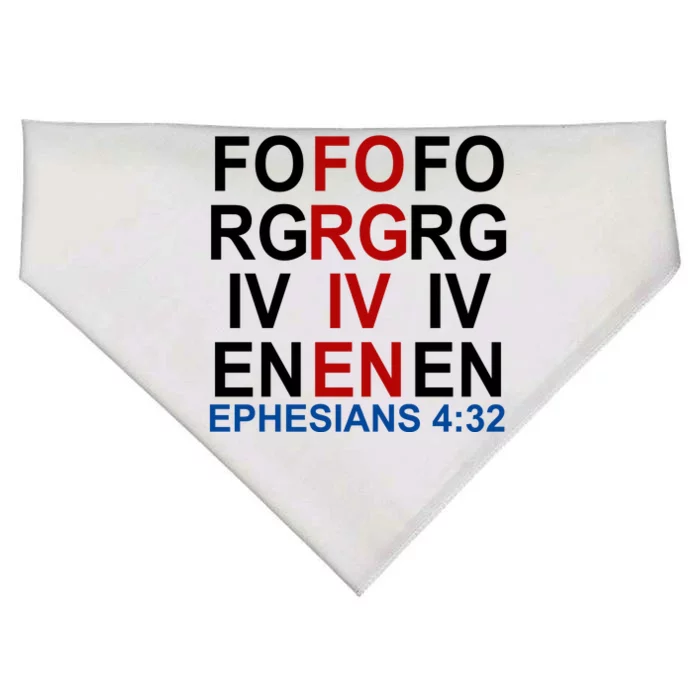 Forgiven Christian Saying USA-Made Doggie Bandana