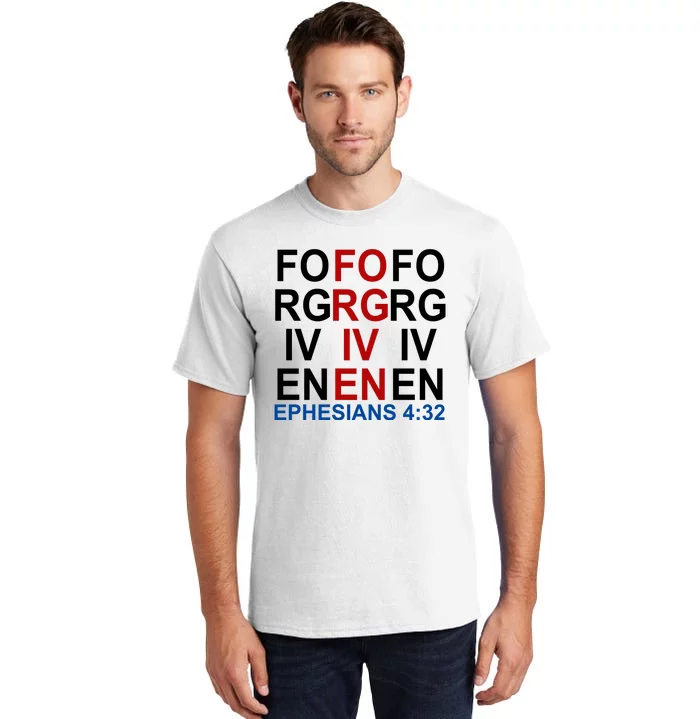 Forgiven Christian Saying Tall T-Shirt