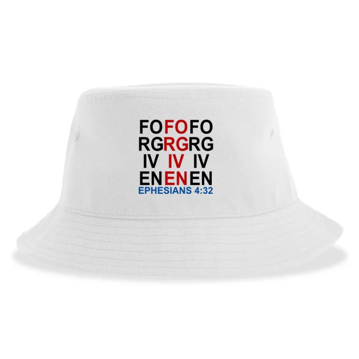 Forgiven Christian Saying Sustainable Bucket Hat