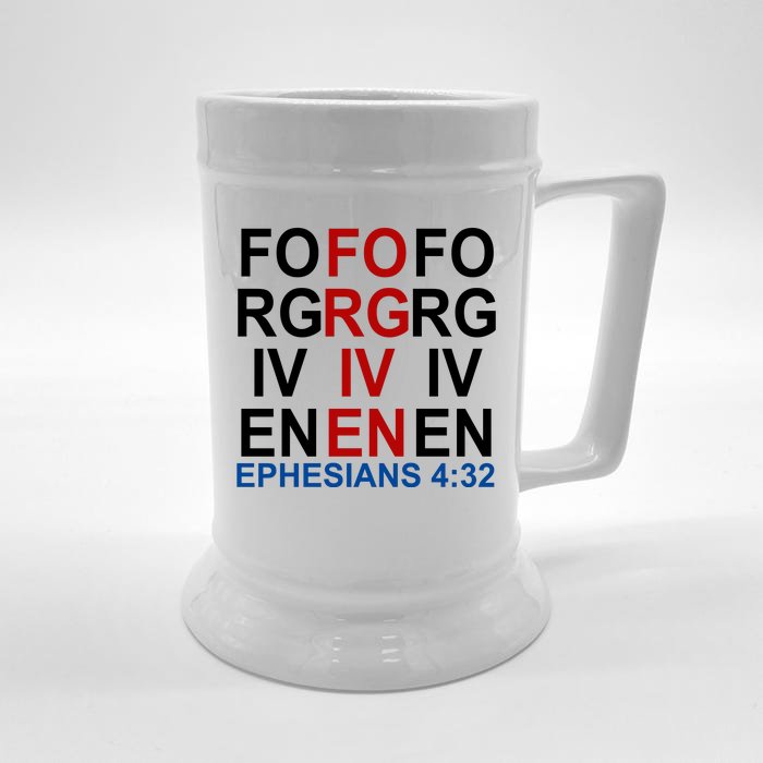 Forgiven Christian Saying Front & Back Beer Stein