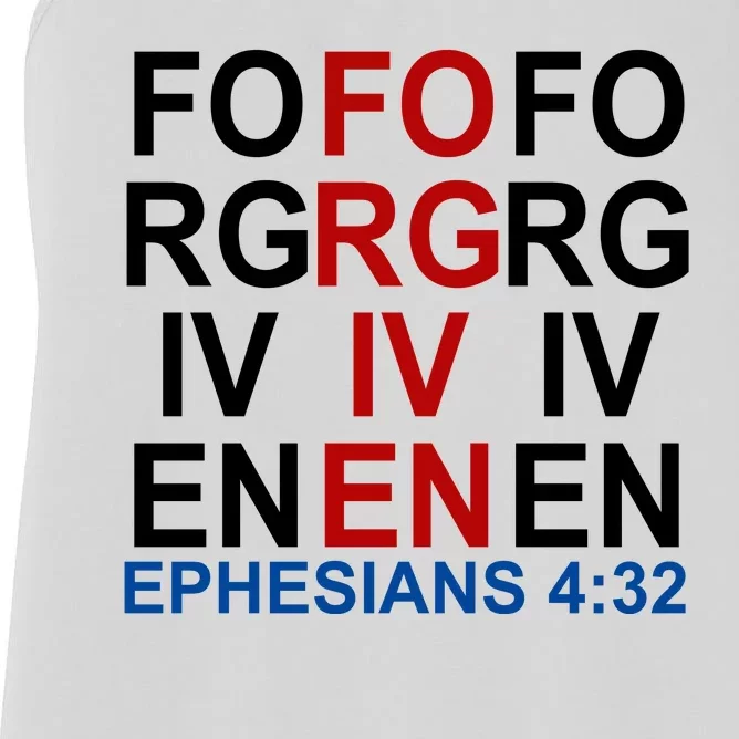 Forgiven Christian Saying Women's Racerback Tank