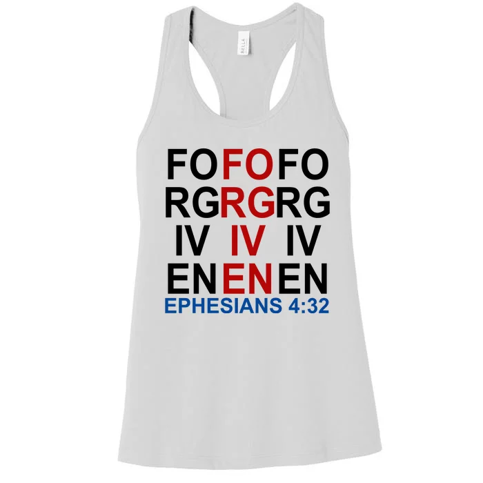 Forgiven Christian Saying Women's Racerback Tank