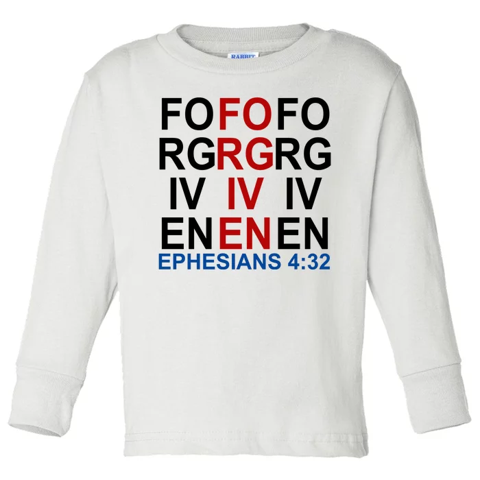 Forgiven Christian Saying Toddler Long Sleeve Shirt