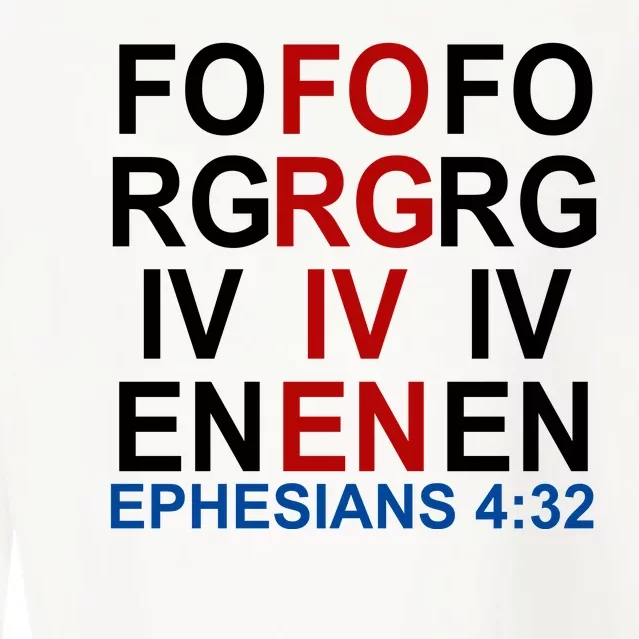 Forgiven Christian Saying Cropped Pullover Crew