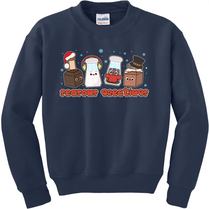 Funny Christmas Seasons Greeting Kids Sweatshirt