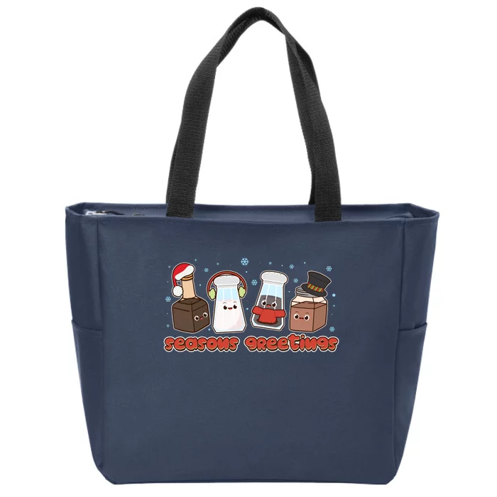 Funny Christmas Seasons Greeting Zip Tote Bag