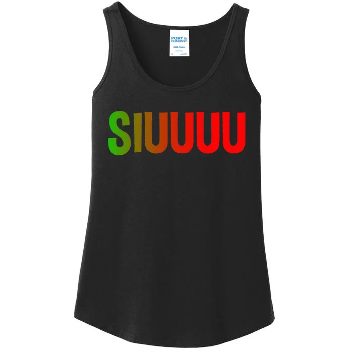 Funny Cheers Siuuuu Ladies Essential Tank