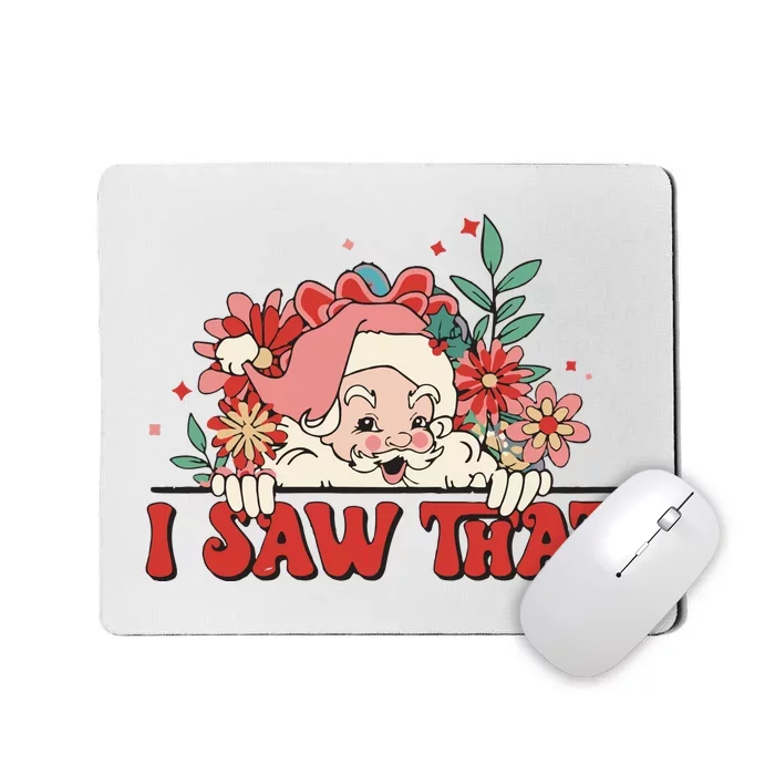 Floral Christmas Santa Daisy Christmas Mousepad