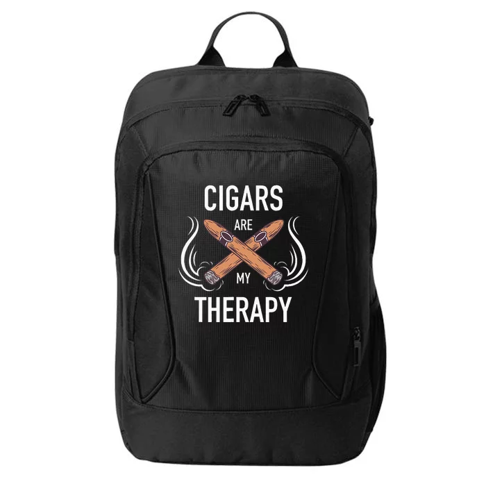 Funny Cigar Smoker Cigars Are My Therapy Gift City Backpack