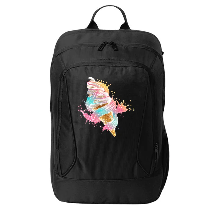 Fun Colorful Summer Time Vanilla Ice Cream City Backpack