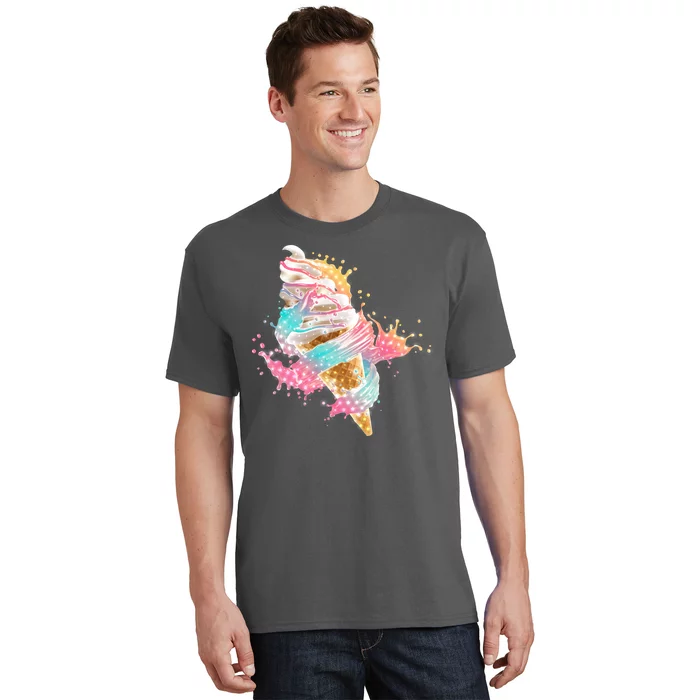 Fun Colorful Summer Time Vanilla Ice Cream T-Shirt