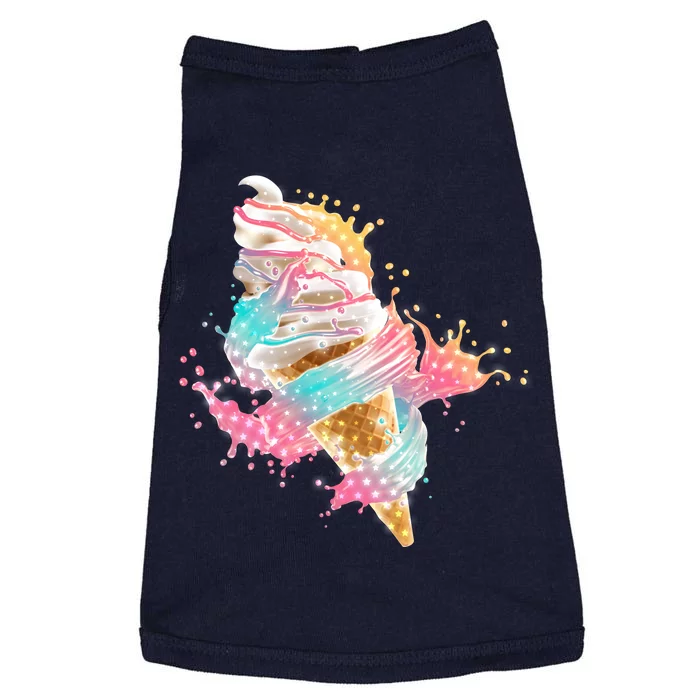 Fun Colorful Summer Time Vanilla Ice Cream Doggie Tank