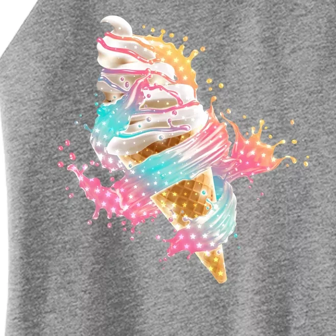 Fun Colorful Summer Time Vanilla Ice Cream Women’s Perfect Tri Rocker Tank