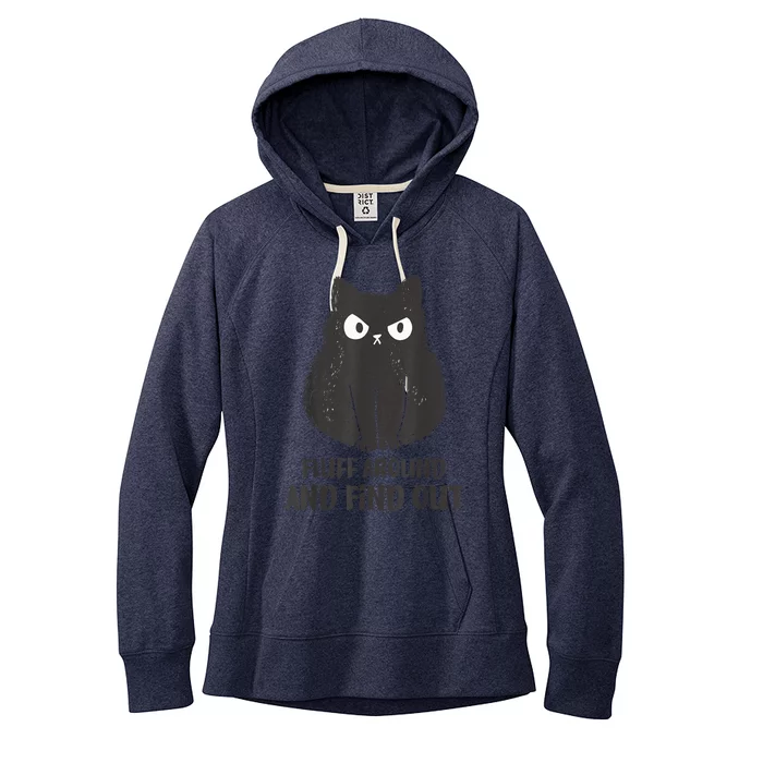 Funny Cat Shirt Fluff Around and Find Out wo Women's Fleece Hoodie