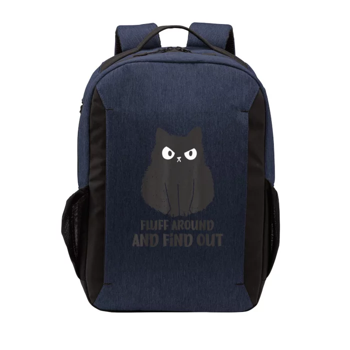 Funny Cat Shirt Fluff Around and Find Out wo Vector Backpack