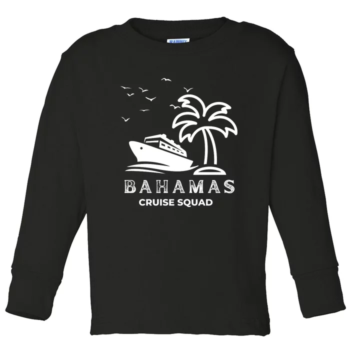 Family Cruise Squad Bahamas 2024 Summer Matching Vacation Toddler Long Sleeve Shirt