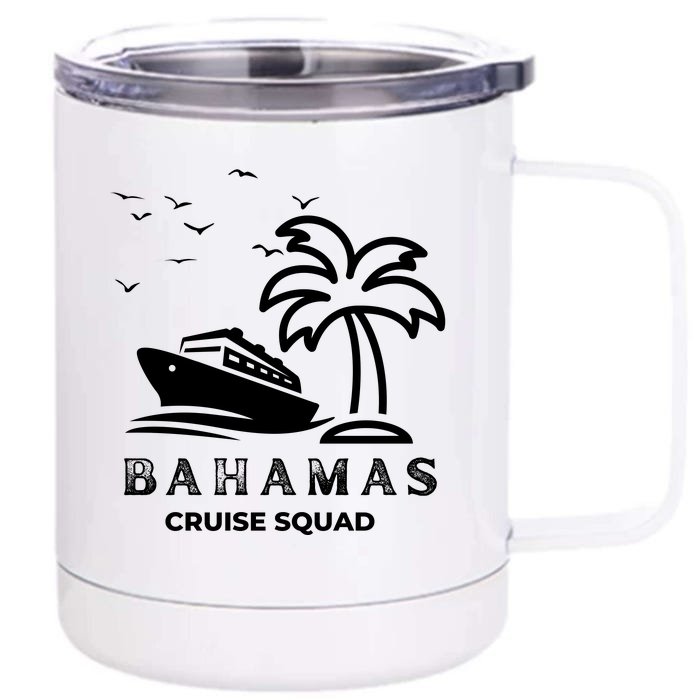 Family Cruise Squad Bahamas 2024 Summer Matching Vacation Front & Back 12oz Stainless Steel Tumbler Cup