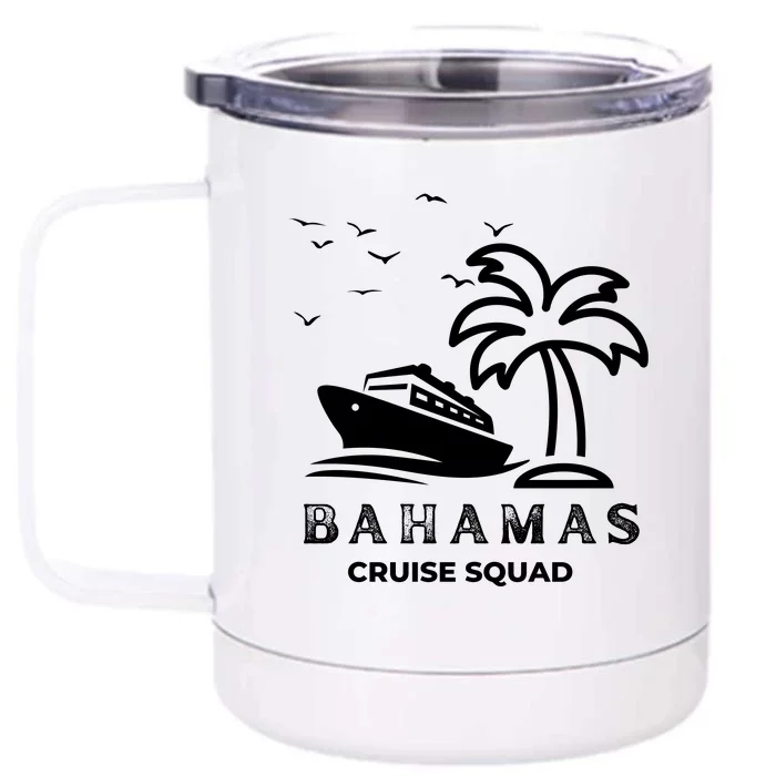 Family Cruise Squad Bahamas 2024 Summer Matching Vacation Front & Back 12oz Stainless Steel Tumbler Cup