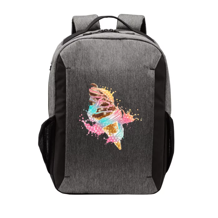 Fun Colorful Summer Time Chocolate Ice Cream Vector Backpack