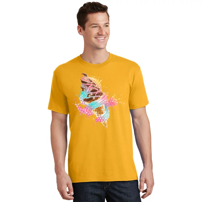 Fun Colorful Summer Time Chocolate Ice Cream T-Shirt