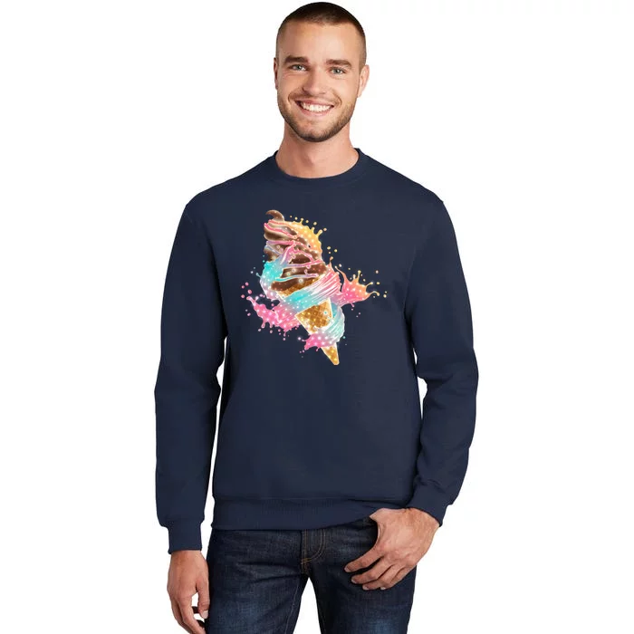 Fun Colorful Summer Time Chocolate Ice Cream Sweatshirt