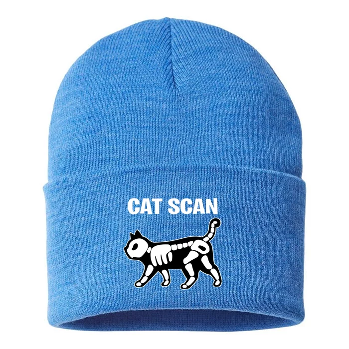 Funny Cat Scan Ct Scan Cat Xgiftray Pun Sarcastic Rad Tech Gift Meaningful Gift Sustainable Knit Beanie