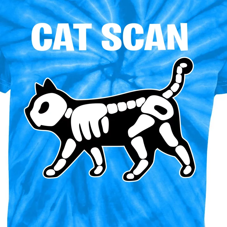 Funny Cat Scan Ct Scan Cat Xgiftray Pun Sarcastic Rad Tech Gift Meaningful Gift Kids Tie-Dye T-Shirt