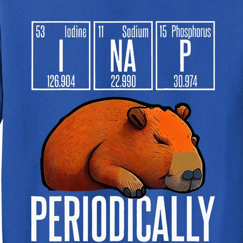 Funny Chemistry Science I Nap Periodically Capybara Lover Tall Sweatshirt