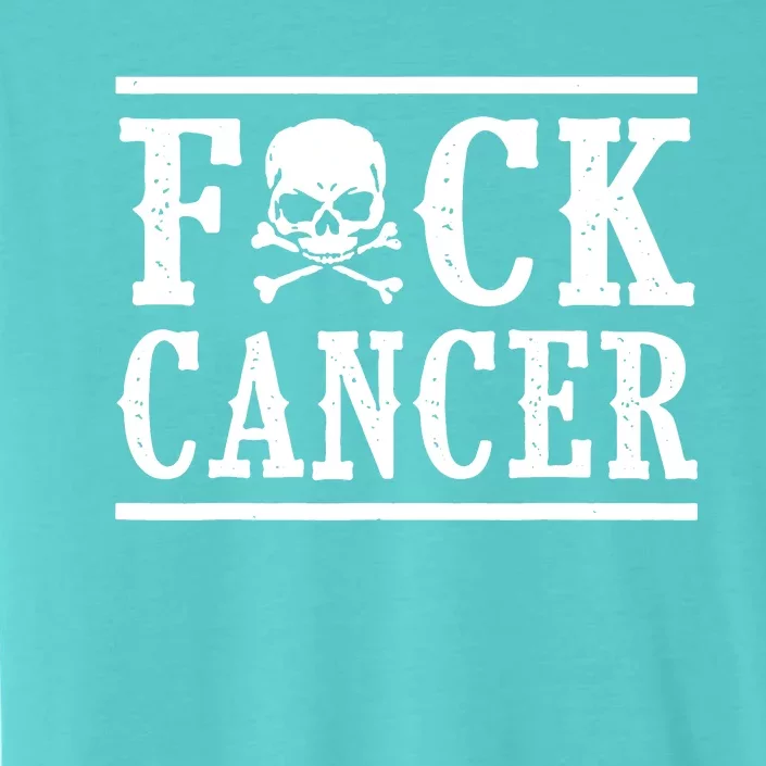 F Cancer Skull And Crossbones ChromaSoft Performance T-Shirt