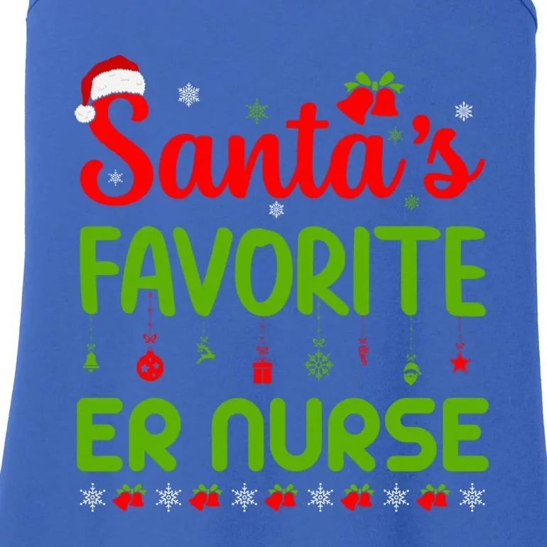 Funny Christmas Santas Favorite Er Nurse Merry Xmas Party Meaningful Gift Ladies Essential Tank