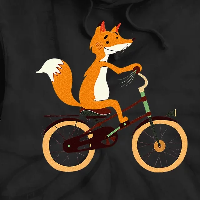 Funny Cycling S Fox On Bicycle Animal Lovers Tie Dye Hoodie