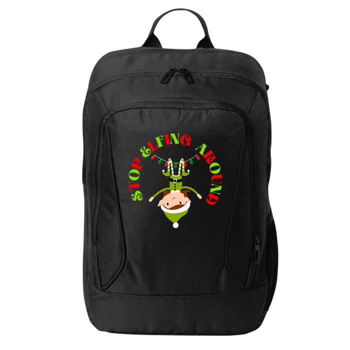 Funny Christmas Sayings Stop Elfing Around Gift City Backpack