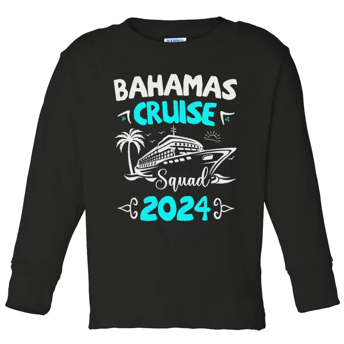 Family Cruise Squad Bahamas 2024 Summer Matching Vacation Toddler Long Sleeve Shirt