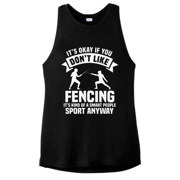 Fencing Combat Sport Fence Foil Epee Sabre Sword Fencer Ladies Tri-Blend Wicking Tank