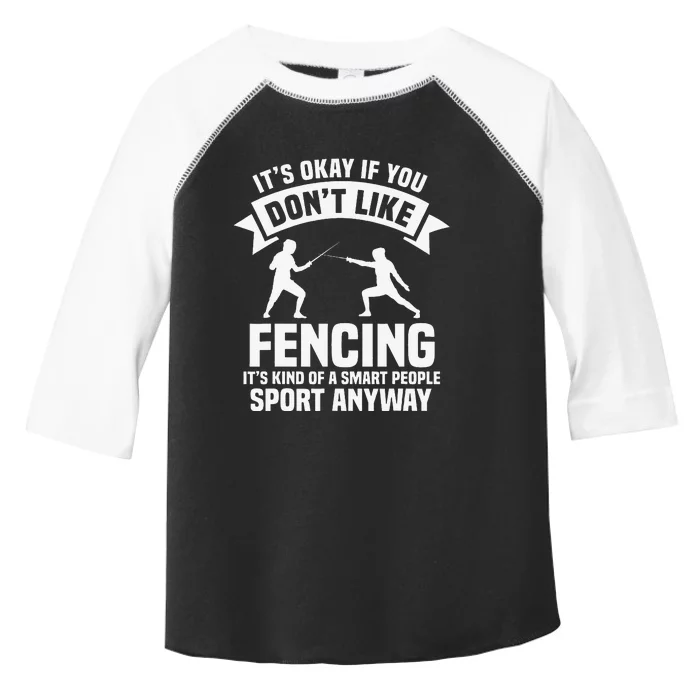 Fencing Combat Sport Fence Foil Epee Sabre Sword Fencer Toddler Fine Jersey T-Shirt