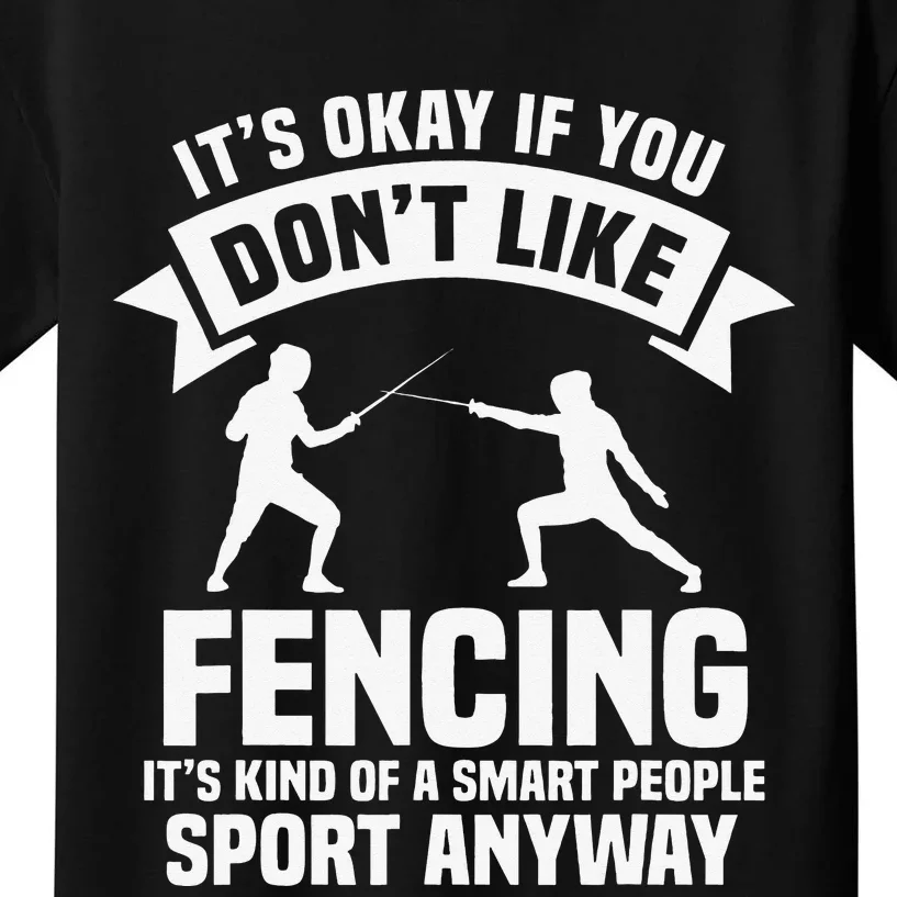 Fencing Combat Sport Fence Foil Epee Sabre Sword Fencer Kids T-Shirt