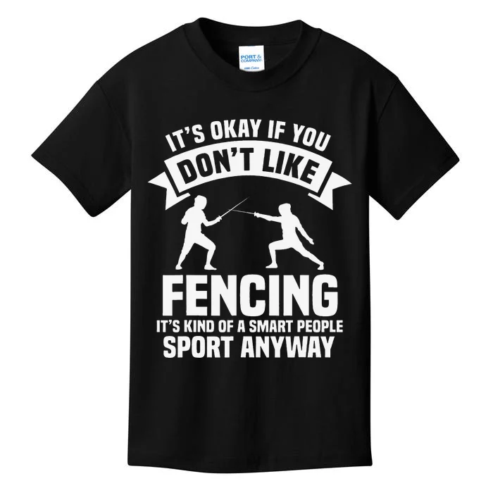 Fencing Combat Sport Fence Foil Epee Sabre Sword Fencer Kids T-Shirt