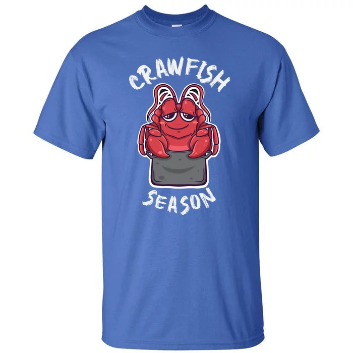 Funny Crawfish Season Kawaii Crawfish Boil Cajun Crayfish Funny Gift Tall T-Shirt