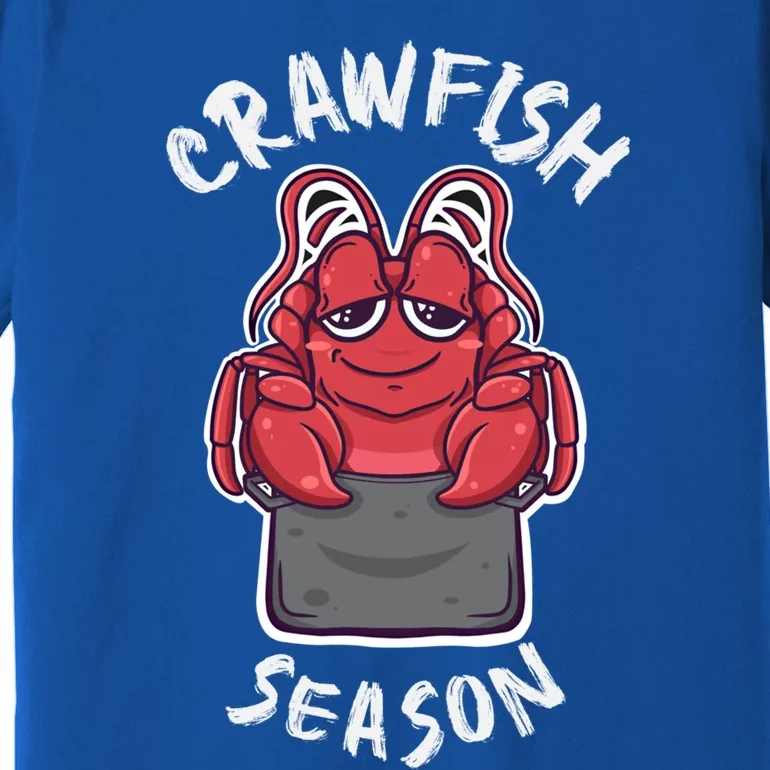 Funny Crawfish Season Kawaii Crawfish Boil Cajun Crayfish Funny Gift Premium T-Shirt